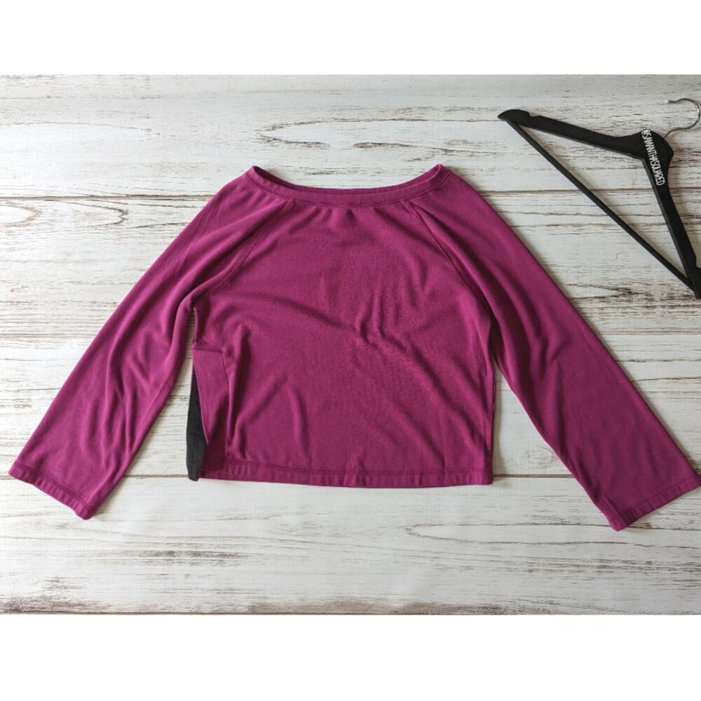 Fabletics Magenta Cropped Sweatshirt sz XS